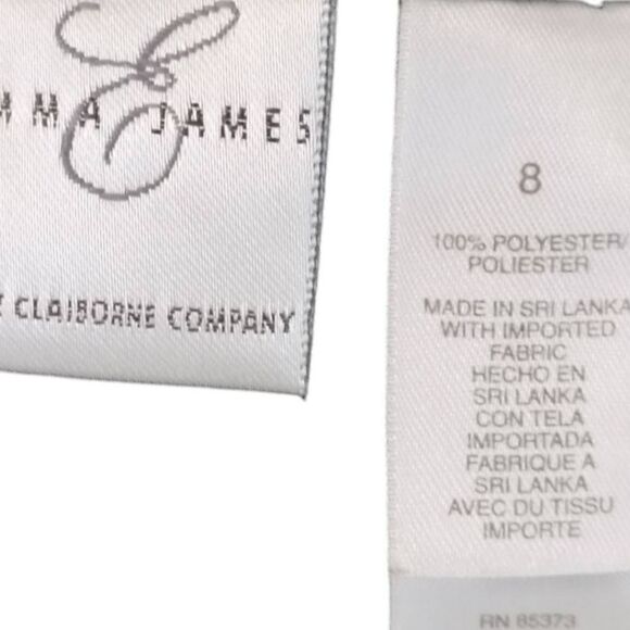 Vtg Emma James Womens Pants Sz 8 Black Crepe Straight Dressy Narrow - Picture 7 of 11